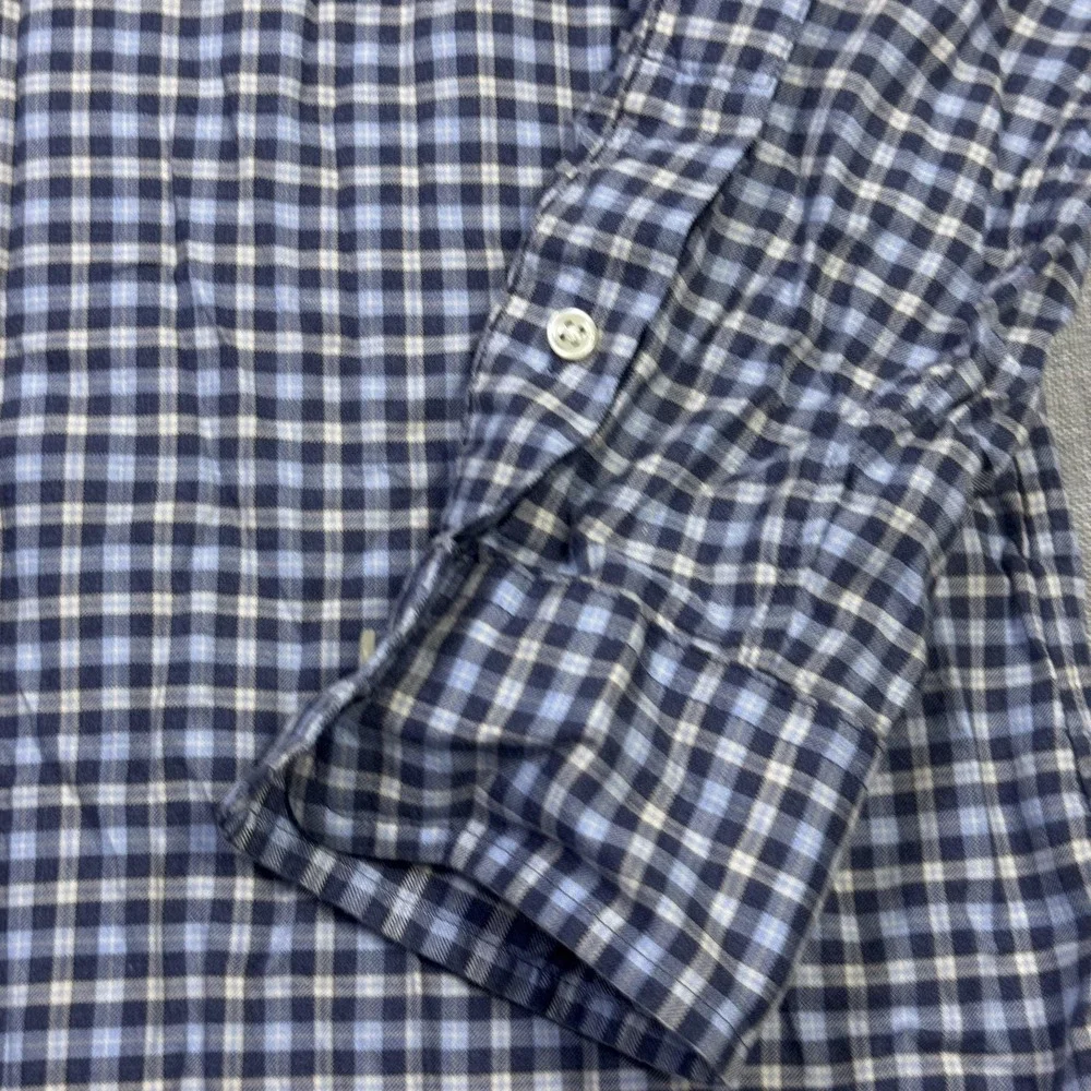 Ralph Lauren Button-Down Shirt Mens Medium Blue Check Long Sleeve Classic Fit